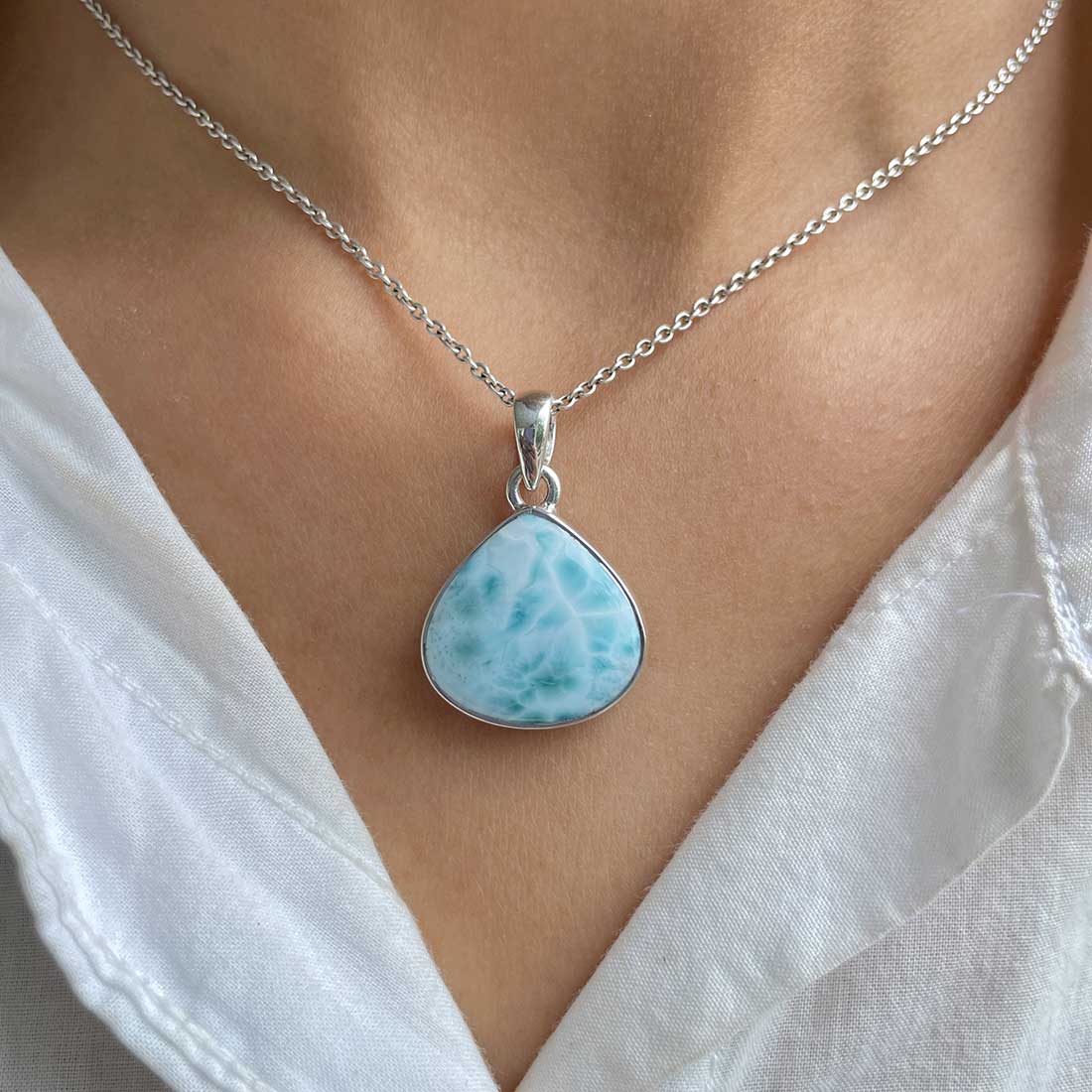 Larimar Pendant-(LAR-P-246.)