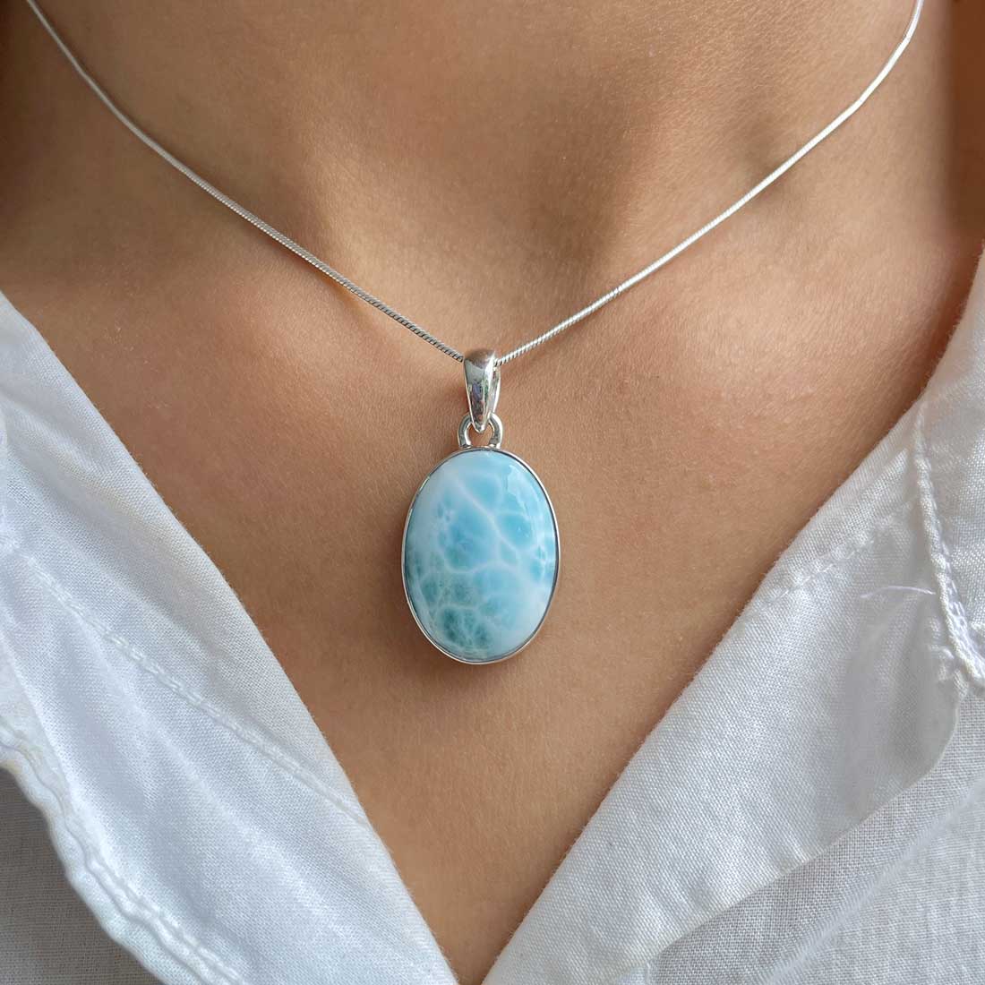 Larimar Pendant-(LAR-P-247.)
