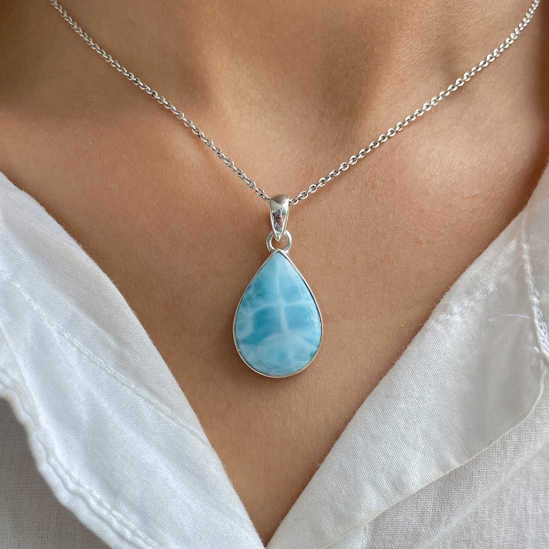 Larimar Pendant-(LAR-P-248.)