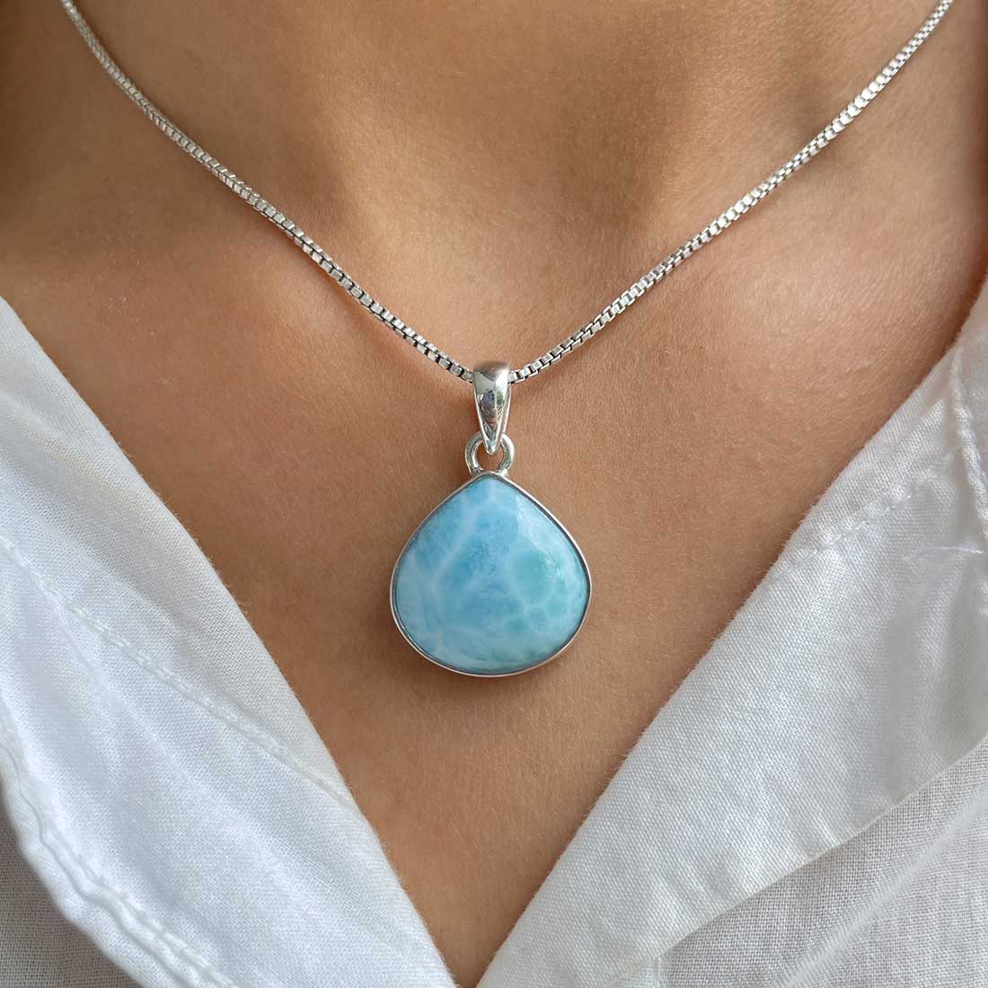 Larimar Pendant-(LAR-P-249.)