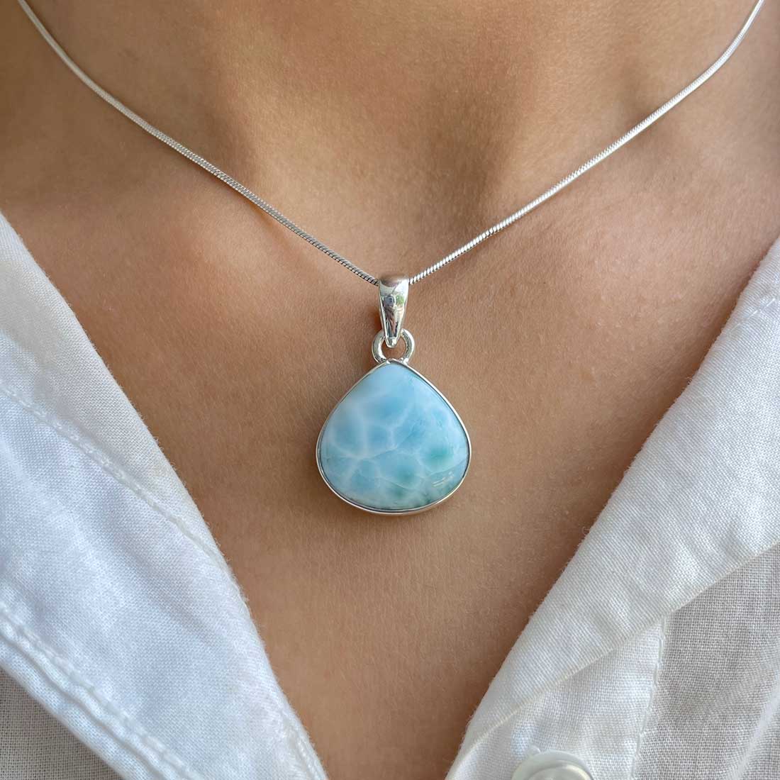 Larimar Pendant-(LAR-P-254.)