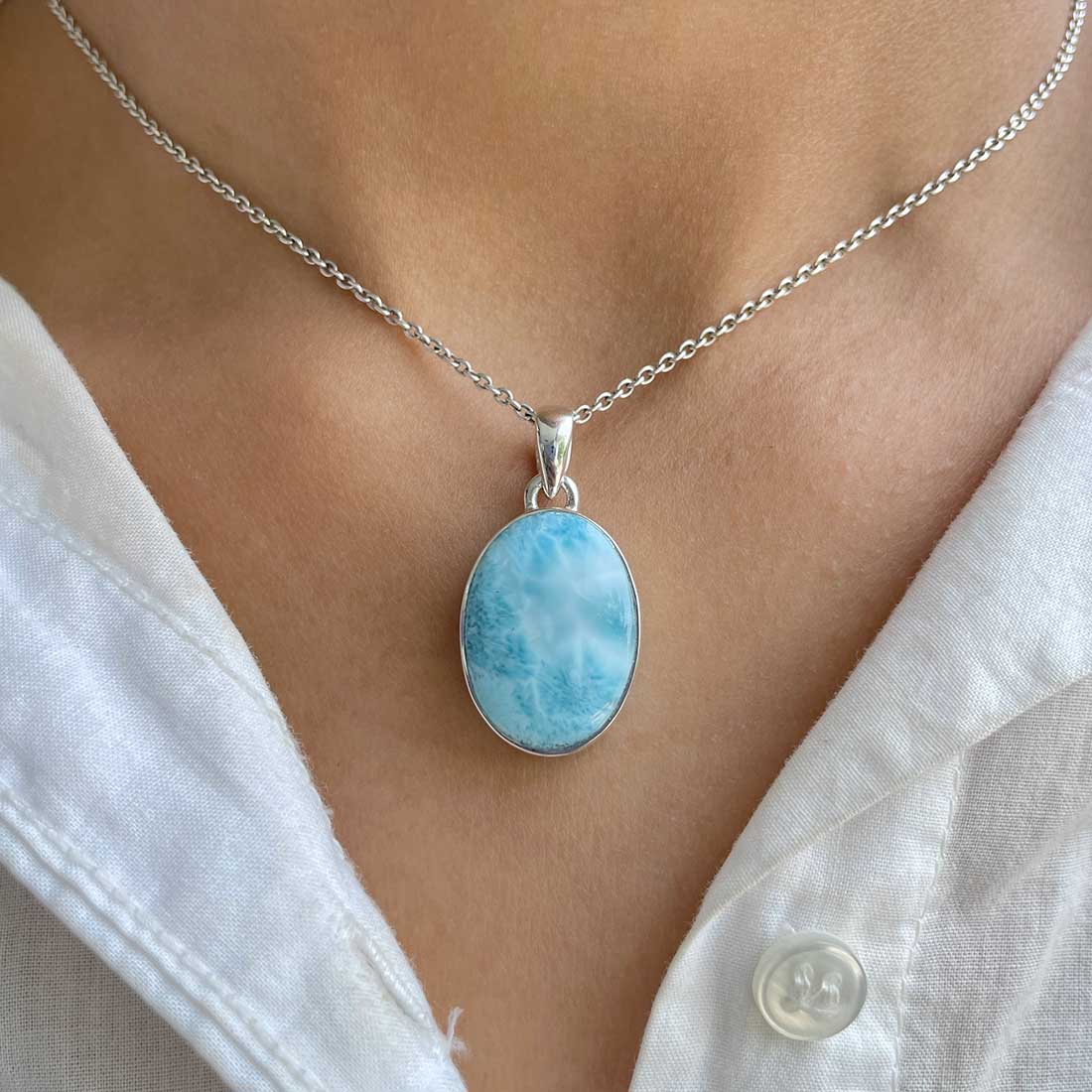 Larimar Pendant-(LAR-P-255.)
