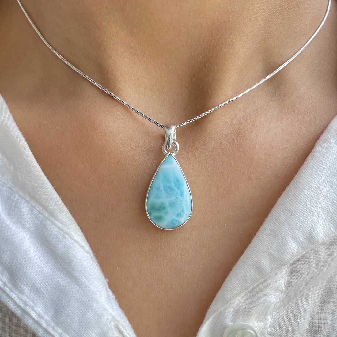 Larimar Pendant-(LAR-P-256.)