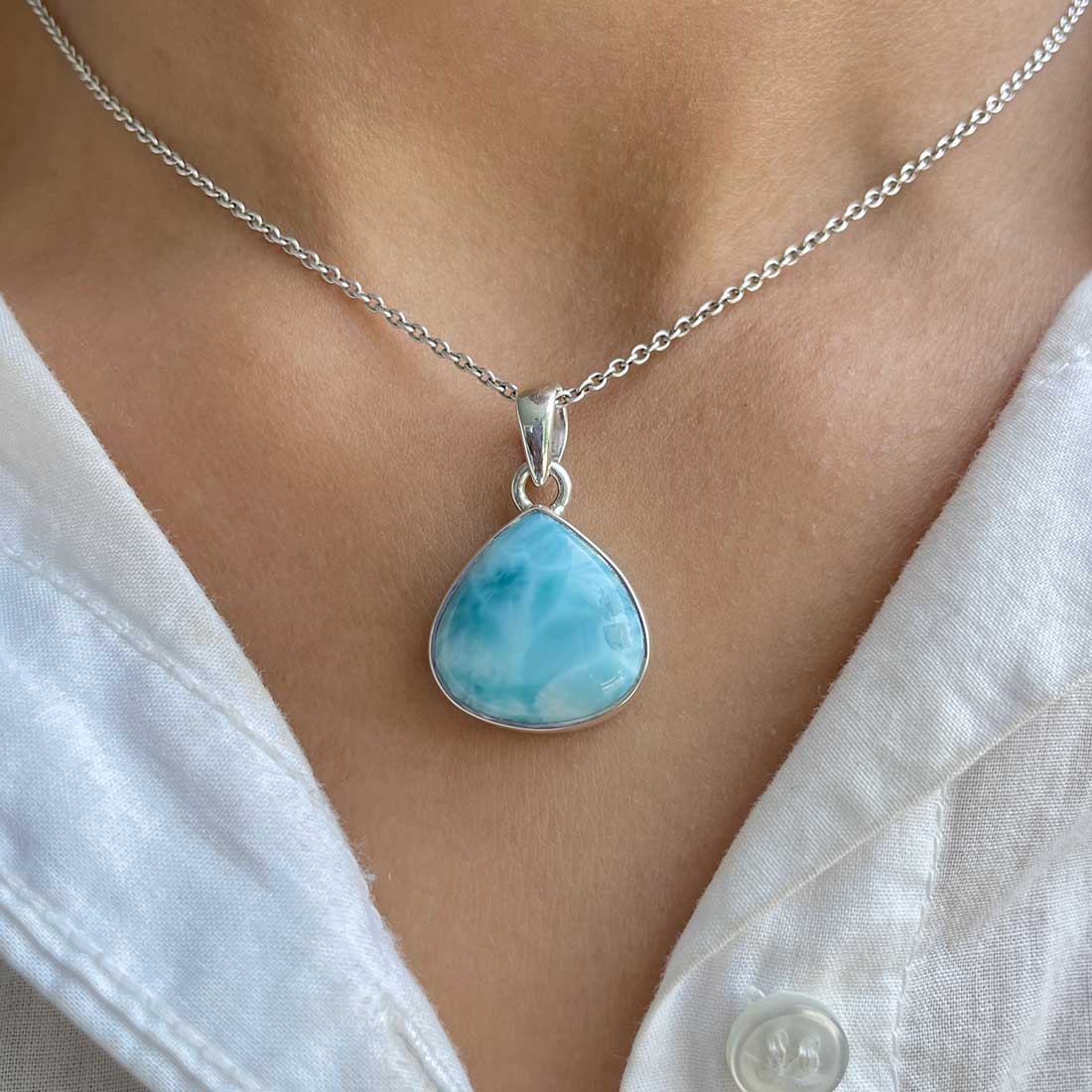 Larimar Pendant-(LAR-P-257.)