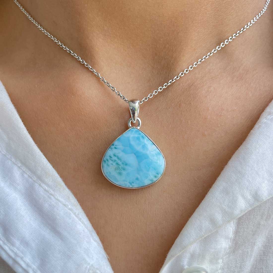 Larimar Pendant-(LAR-P-261.)