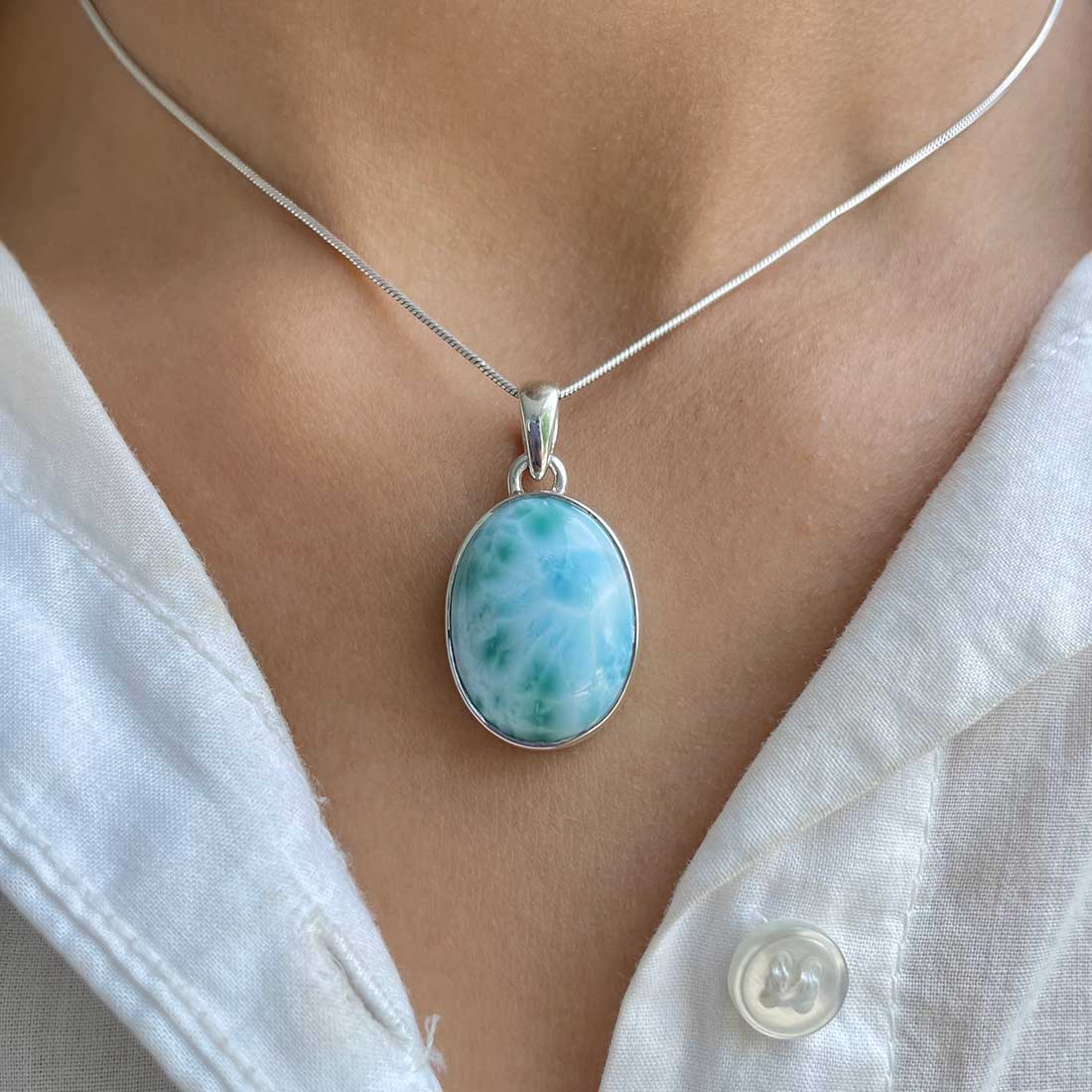Larimar Pendant-(LAR-P-262.)