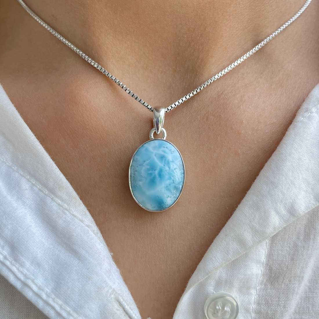 Larimar Pendant-(LAR-P-263.)