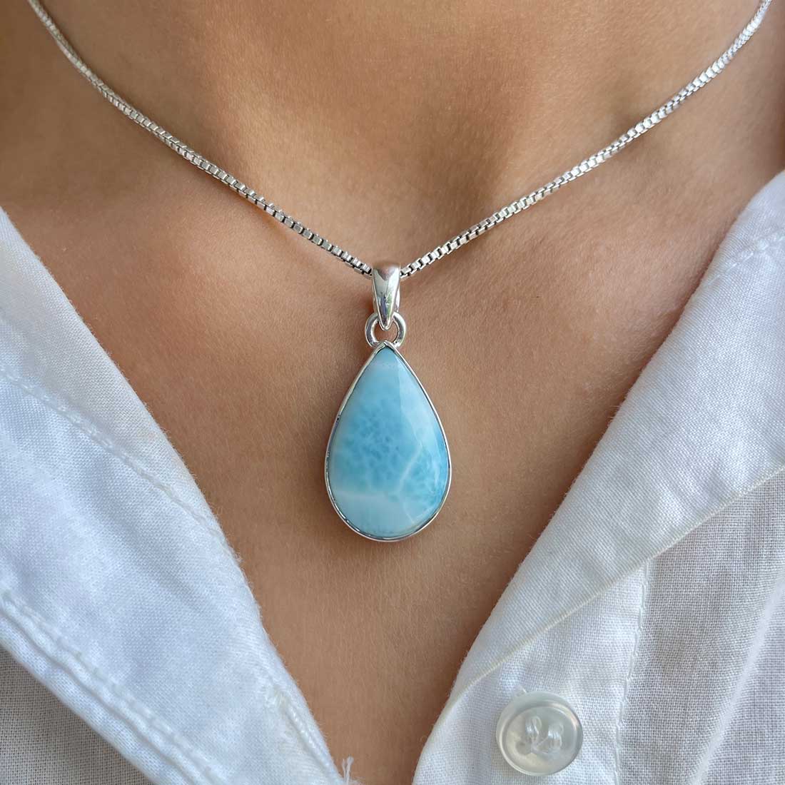 Larimar Pendant-(LAR-P-264.)
