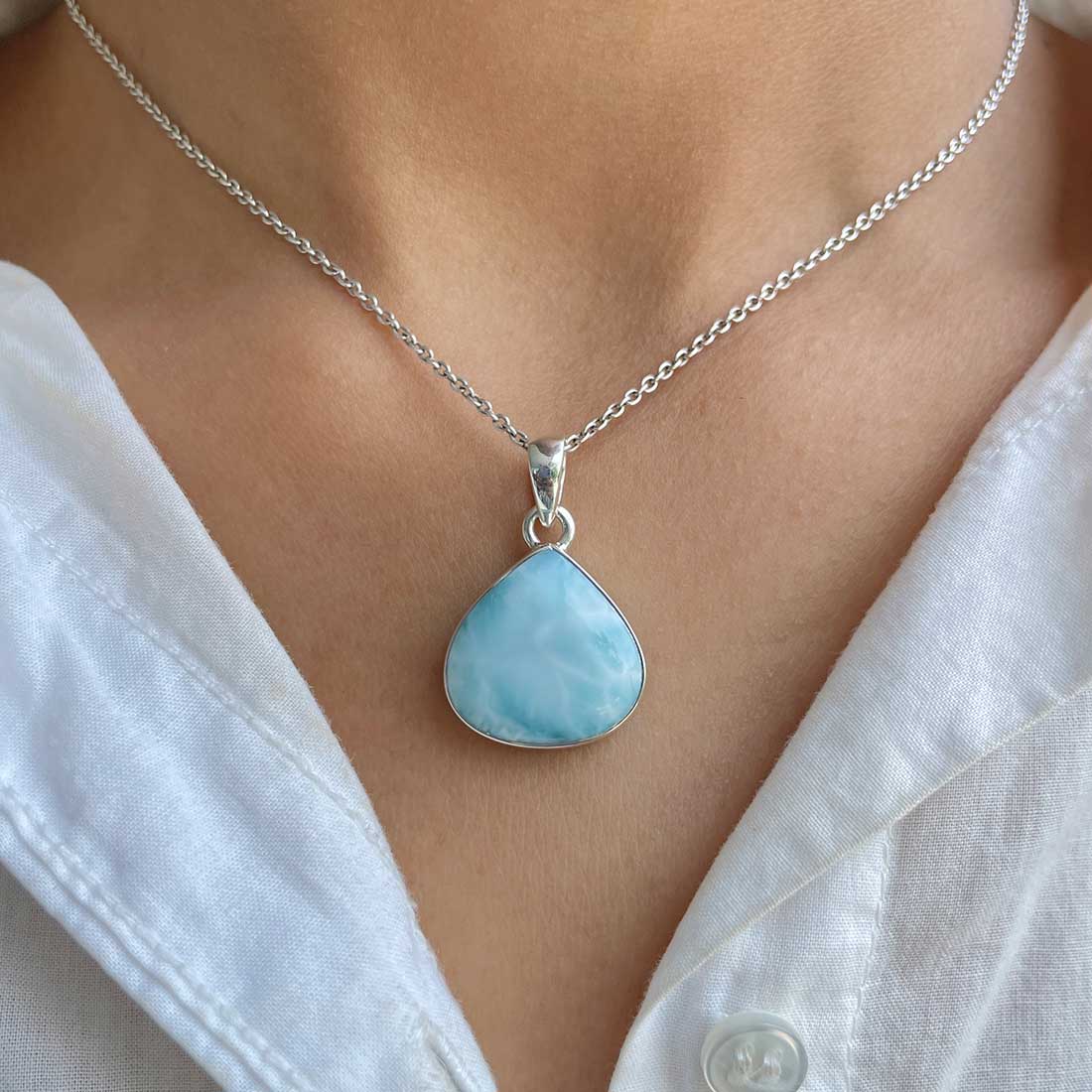 Larimar Pendant-(LAR-P-265.)