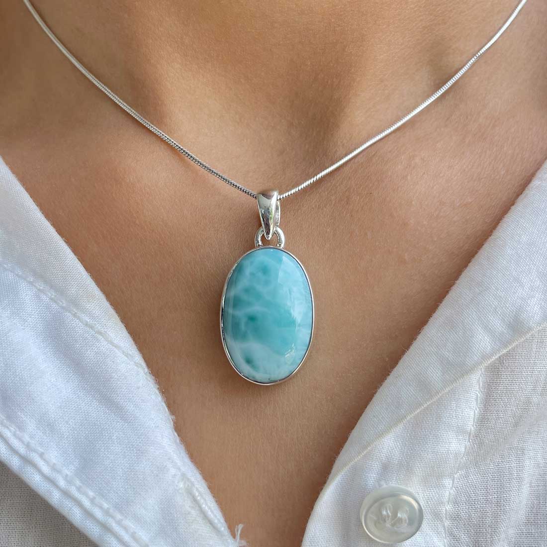 Larimar Pendant-(LAR-P-266.)