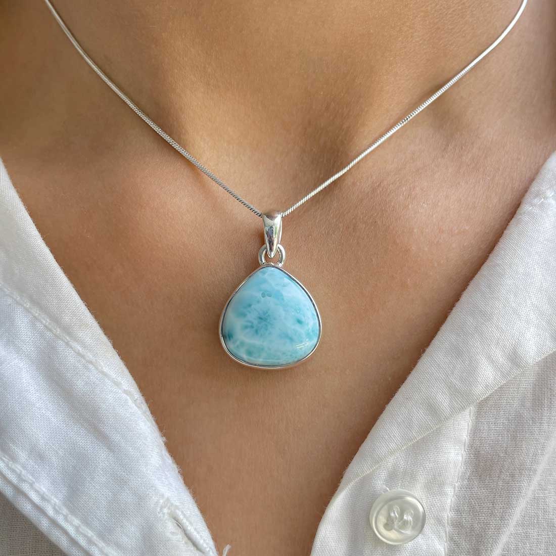 Larimar Pendant-(LAR-P-267.)