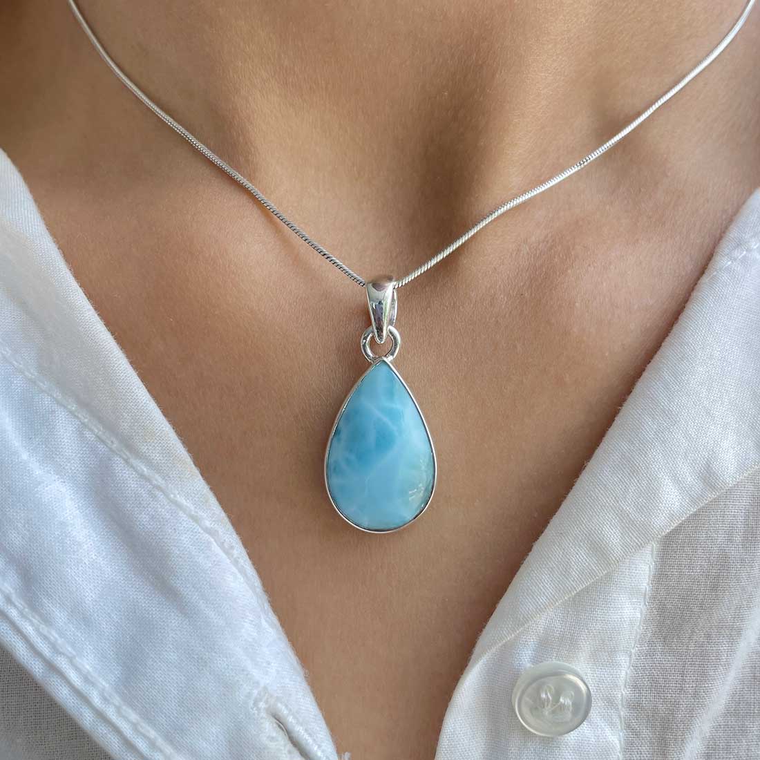 Larimar Pendant-(LAR-P-268.)