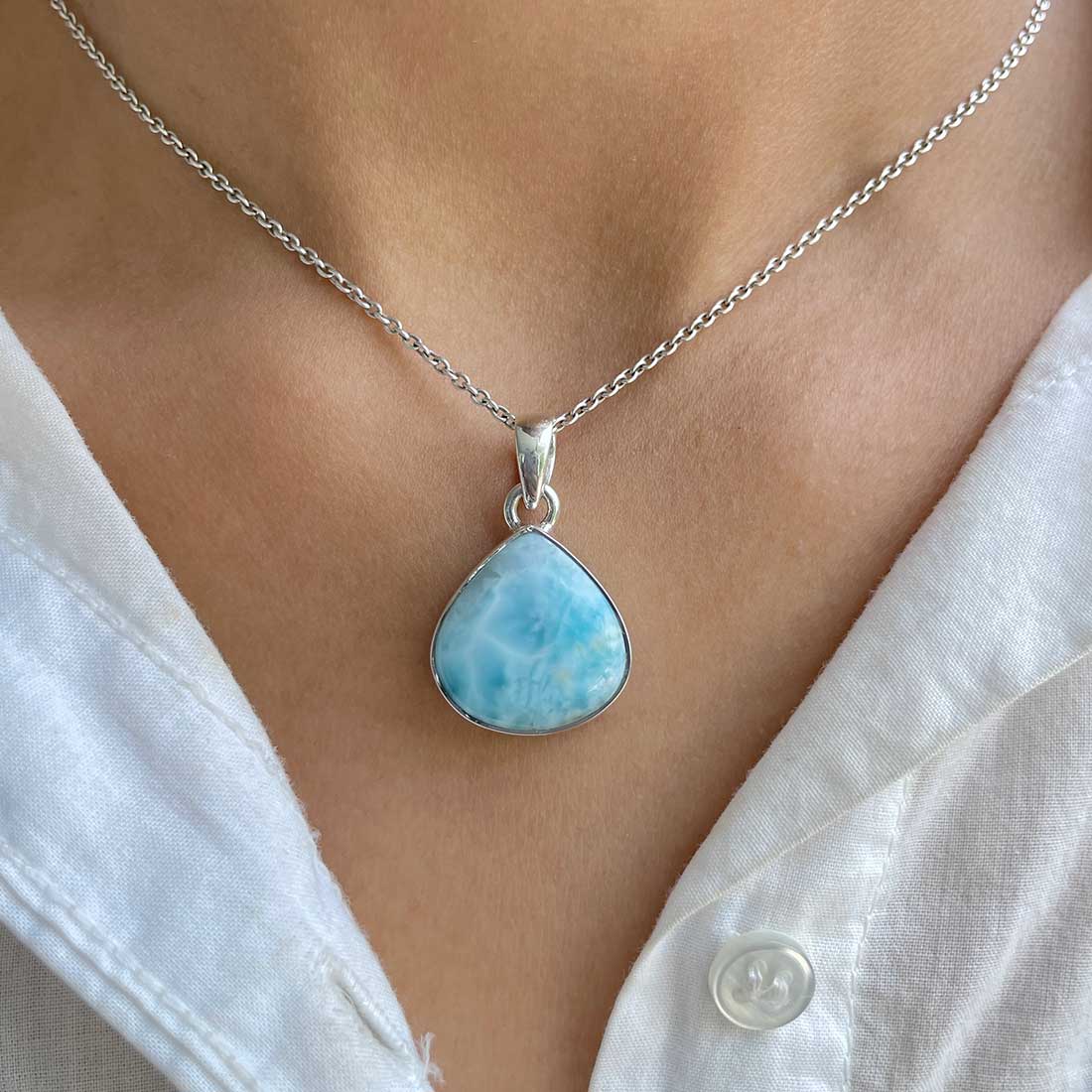 Larimar Pendant-(LAR-P-269.)
