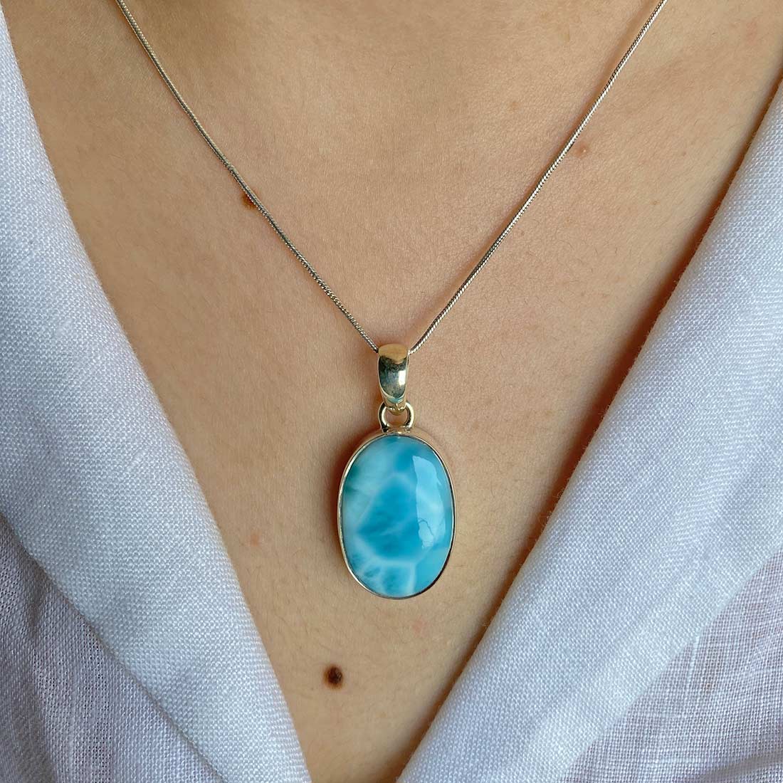 Larimar Pendant-(LAR-P-27.)