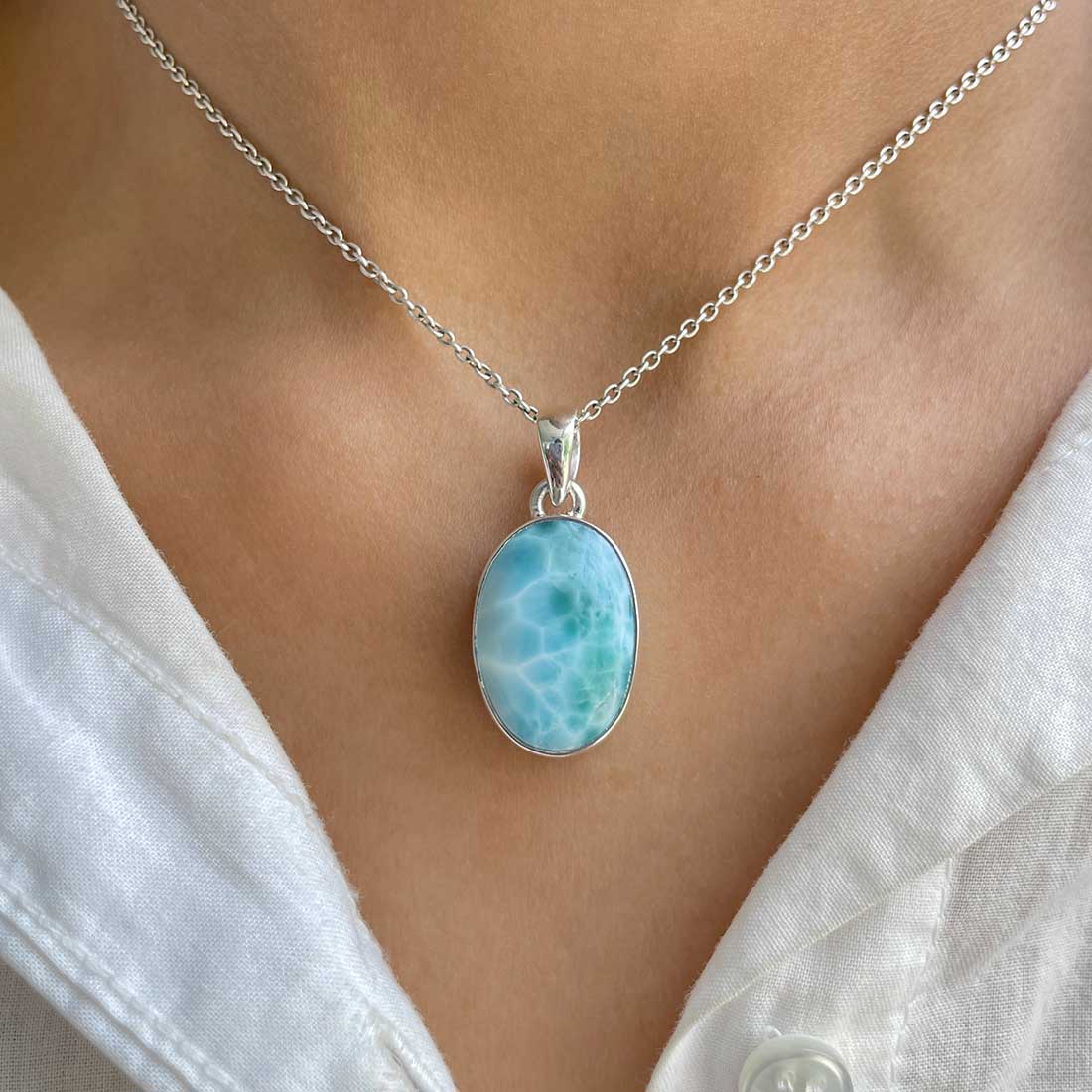 Larimar Pendant-(LAR-P-271.)