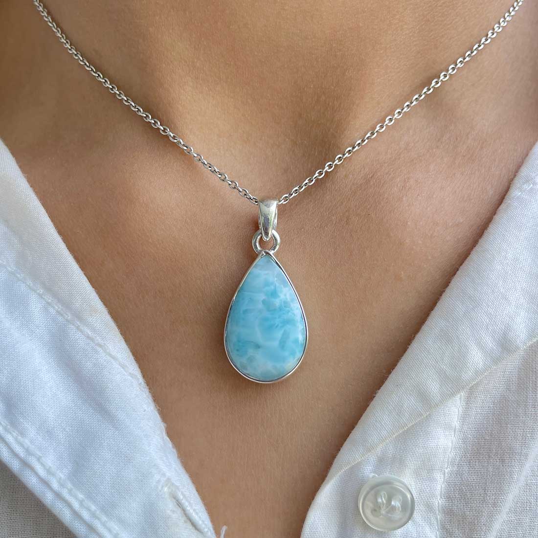 Larimar Pendant-(LAR-P-277.)