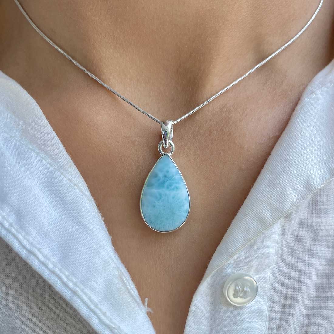 Larimar Pendant-(LAR-P-279.)