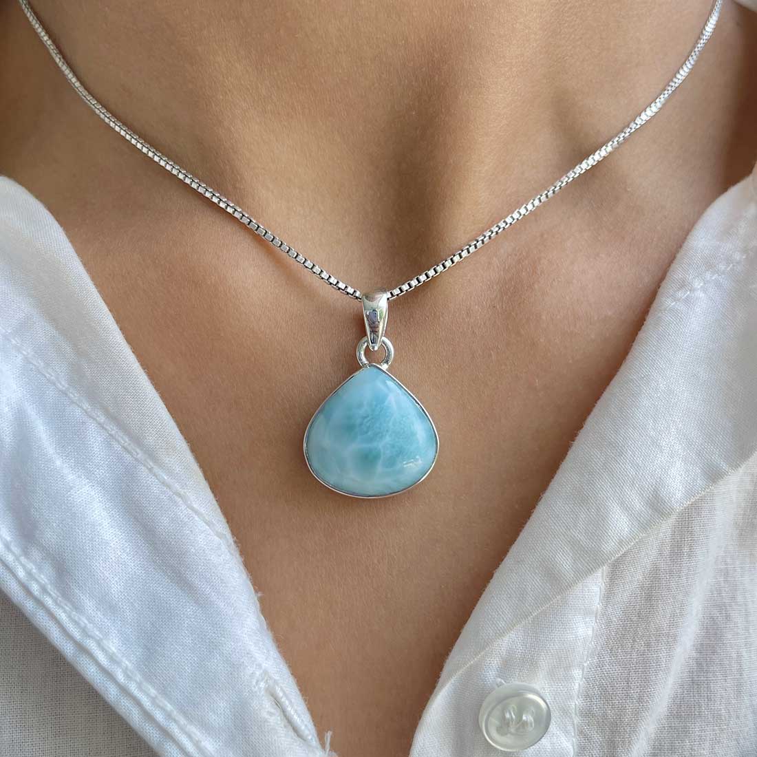 Larimar Pendant-(LAR-P-281.)