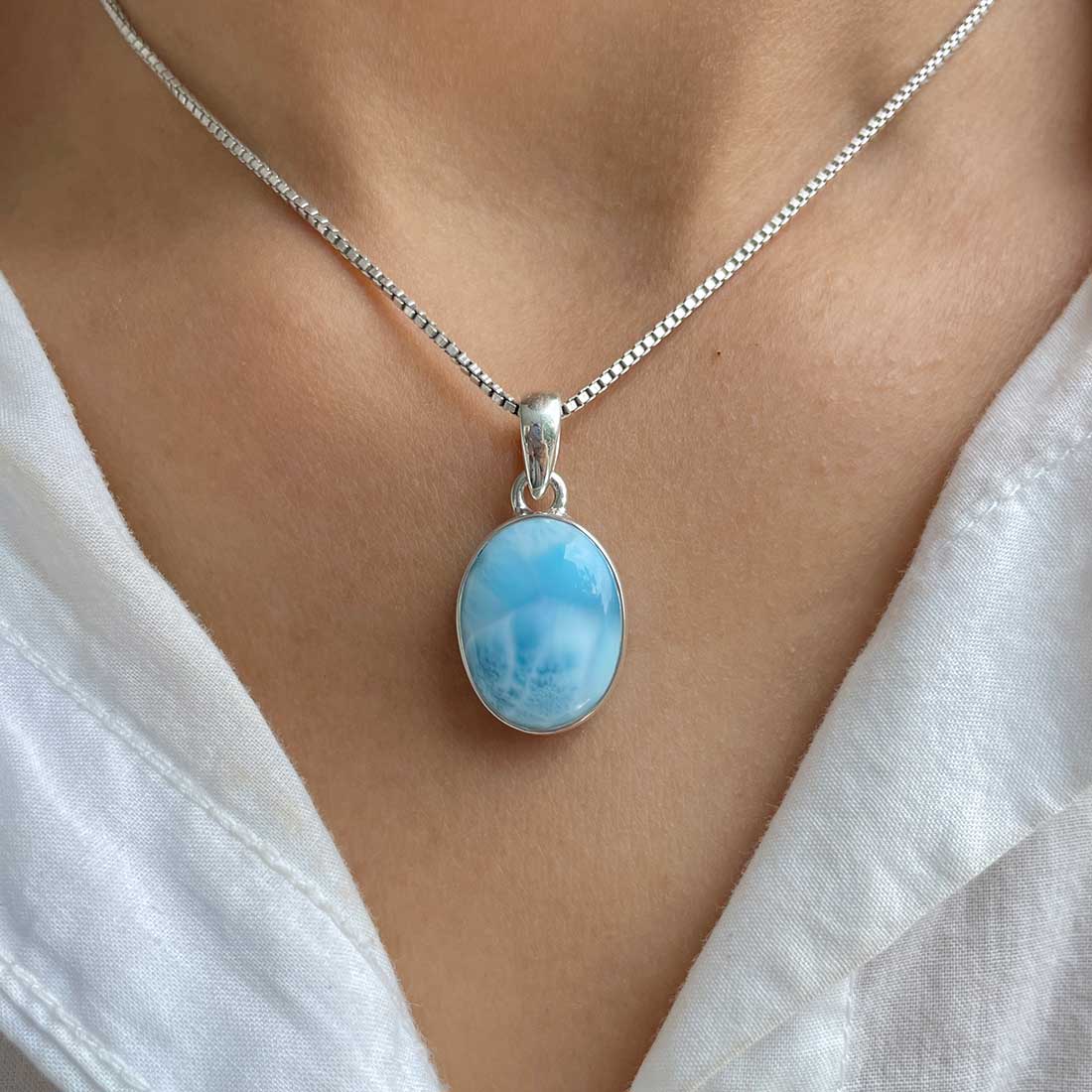 Larimar Pendant-(LAR-P-282.)
