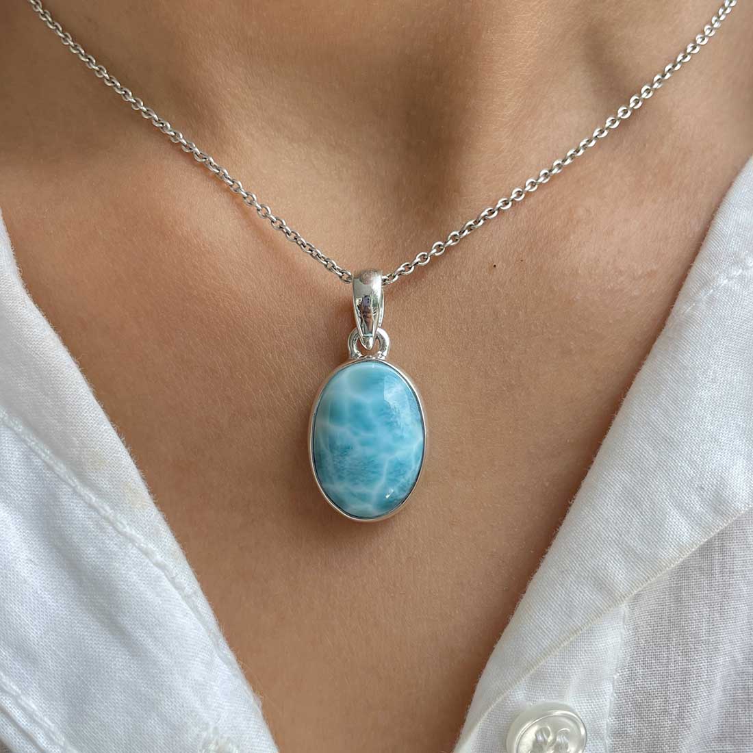 Larimar Pendant-(LAR-P-283.)