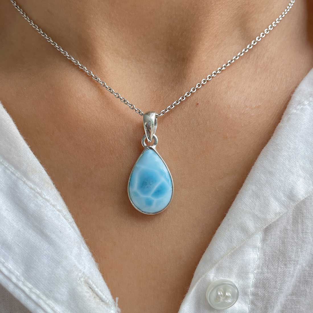 Larimar Pendant-(LAR-P-286.)