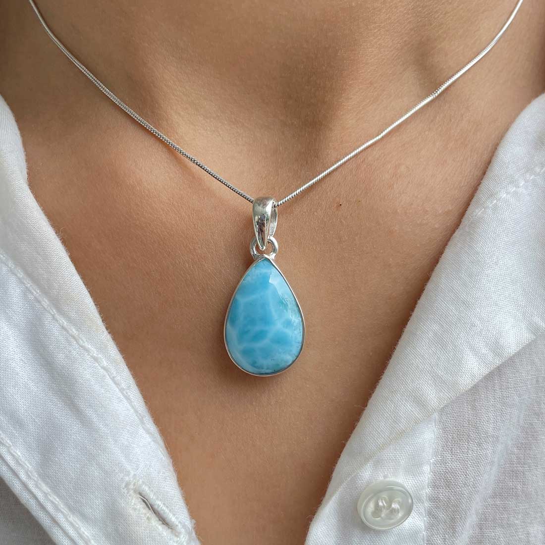 Larimar Pendant-(LAR-P-287.)