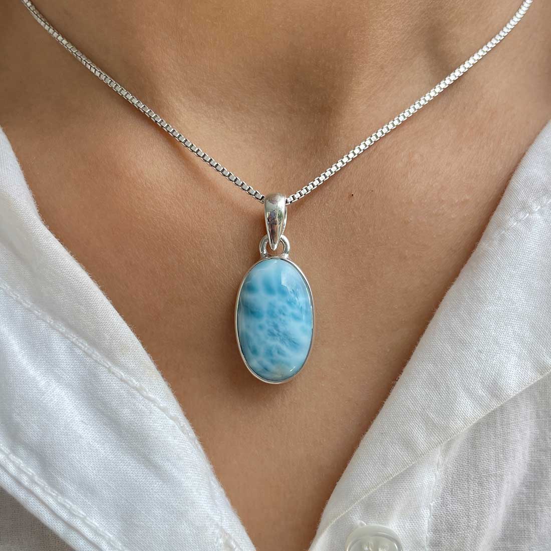 Larimar Pendant-(LAR-P-289.)