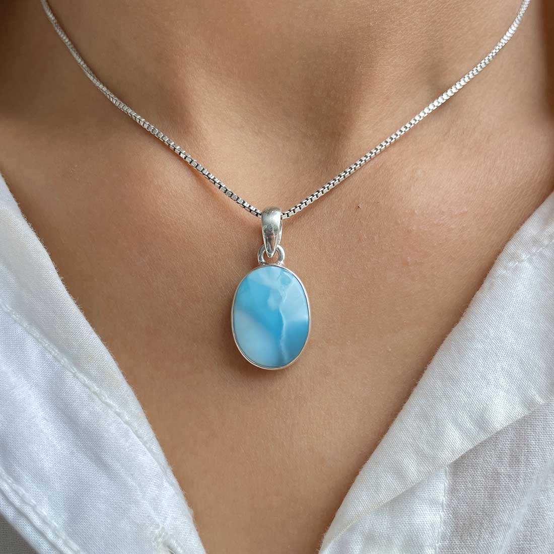 Larimar Pendant-(LAR-P-295.)