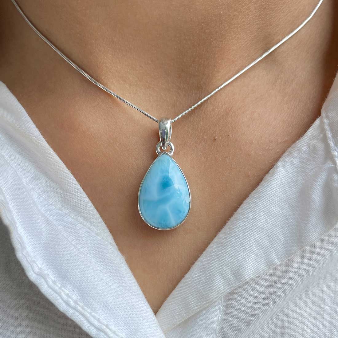 Larimar Pendant-(LAR-P-296.)