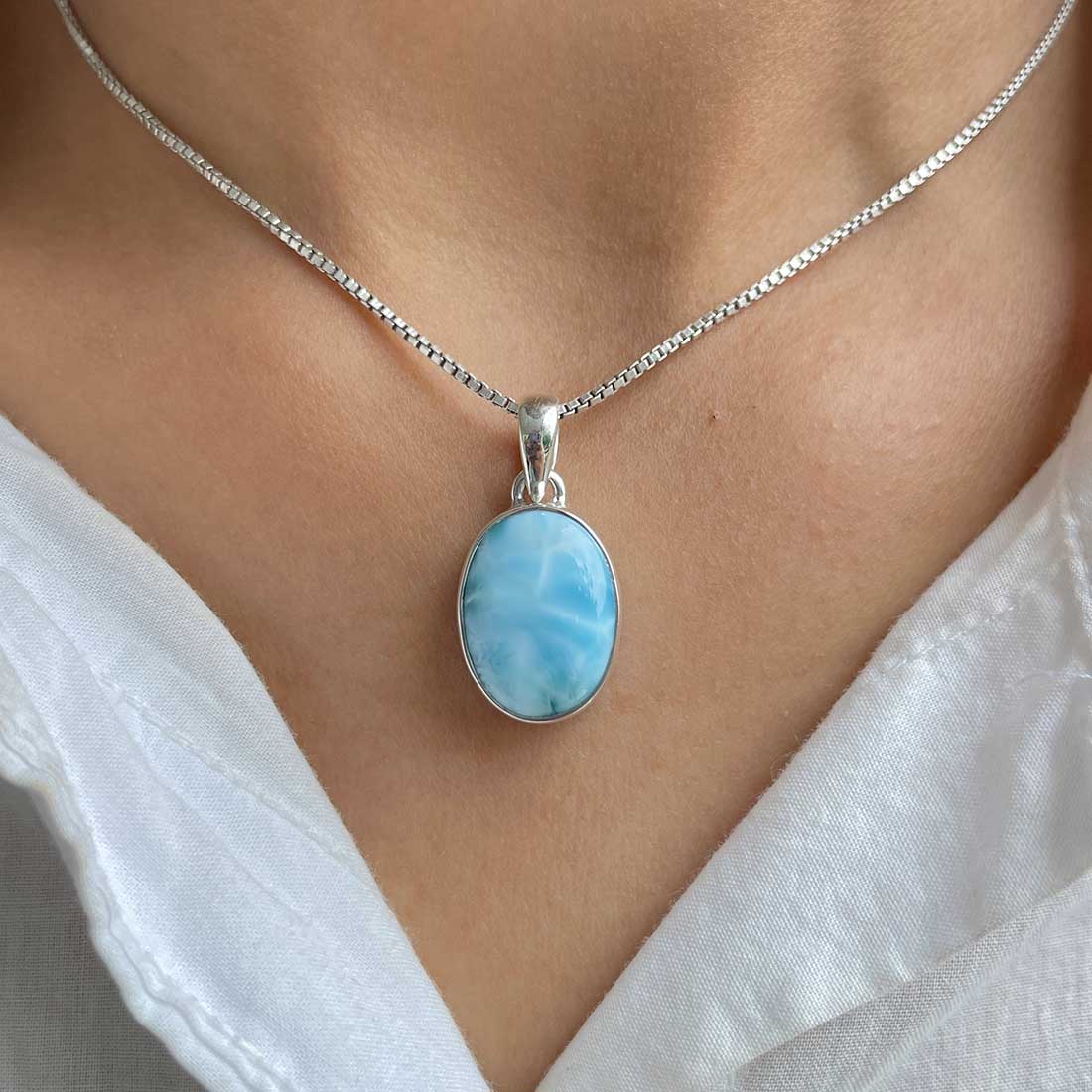 Larimar Pendant-(LAR-P-297.)