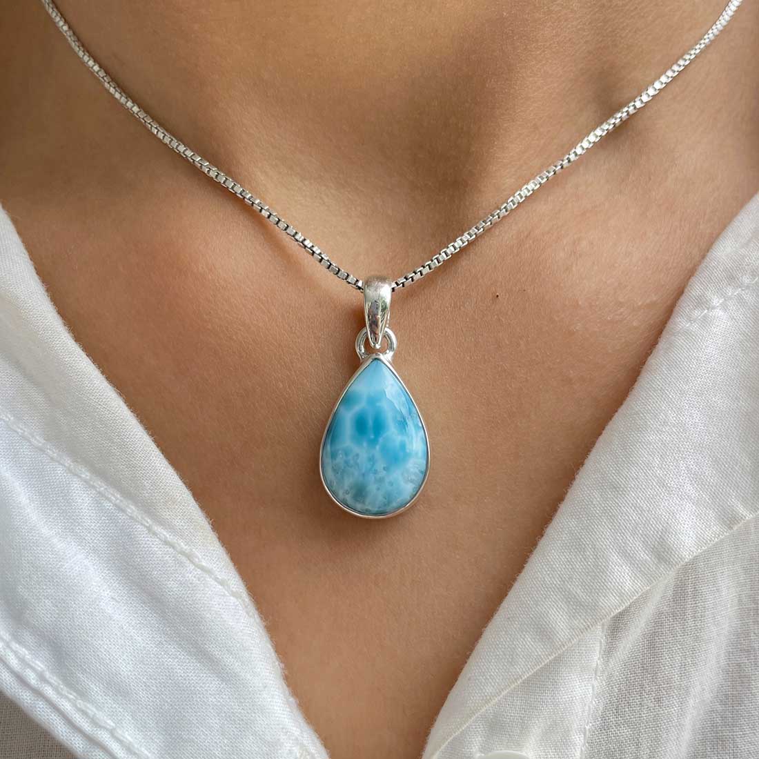 Larimar Pendant-(LAR-P-298.)