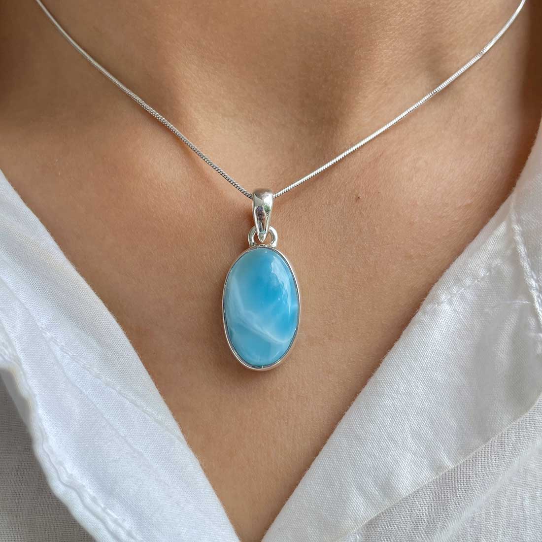 Larimar Pendant-(LAR-P-305.)