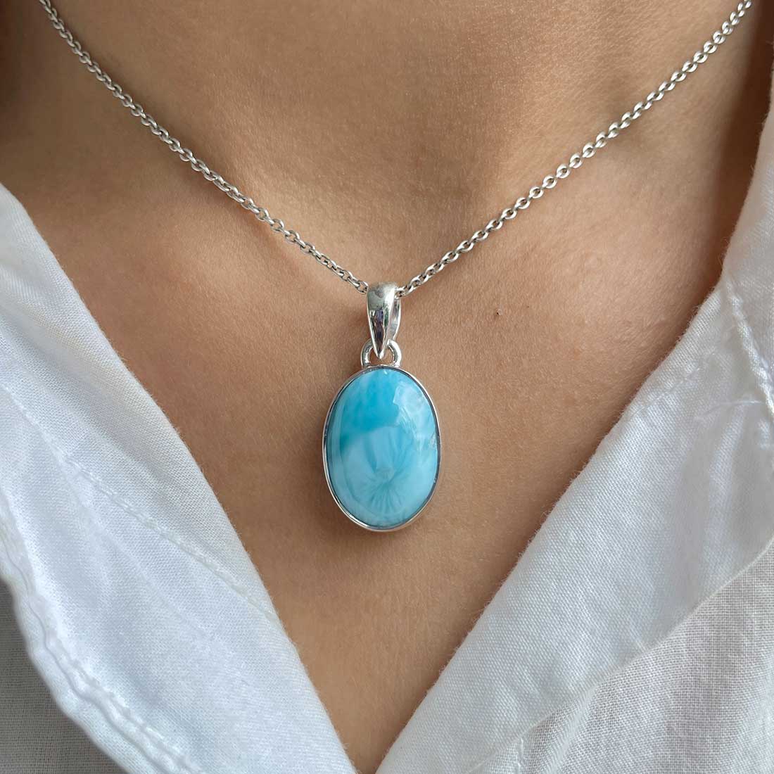 Larimar Pendant-(LAR-P-307.)