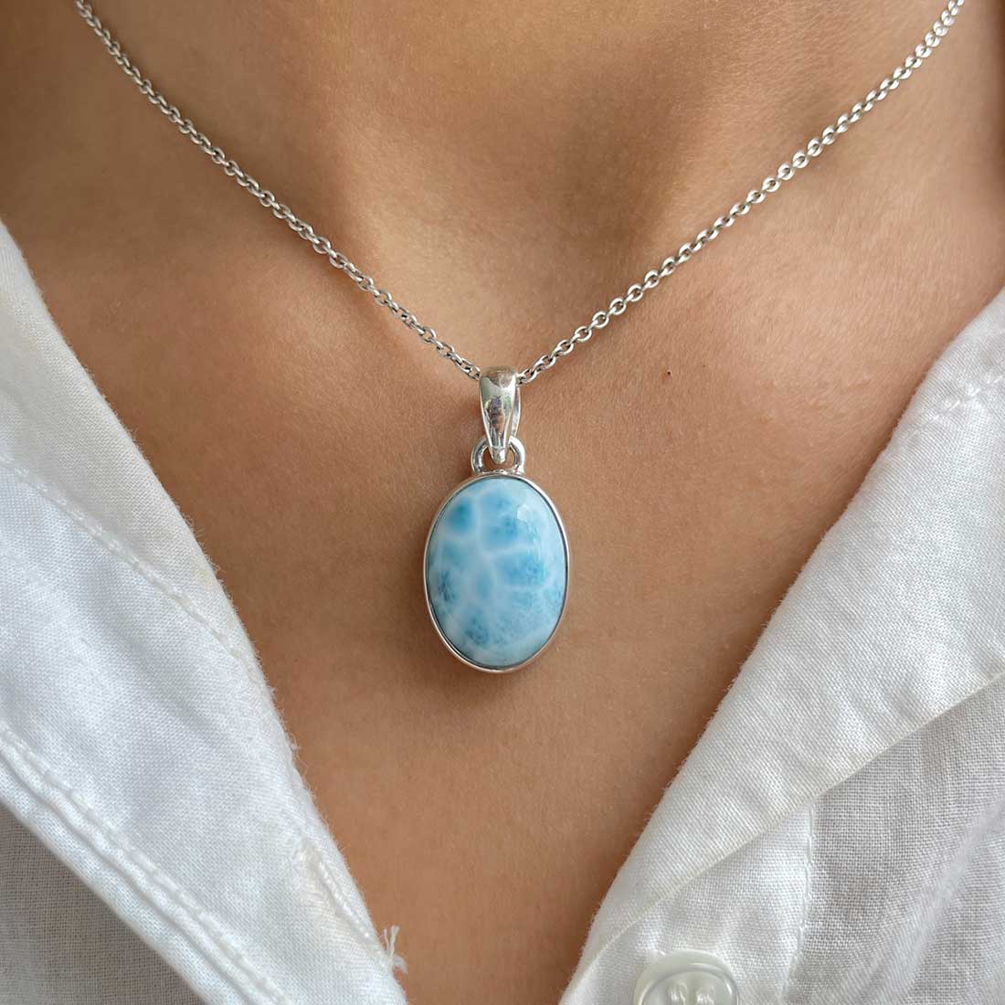 Larimar Pendant-(LAR-P-308.)