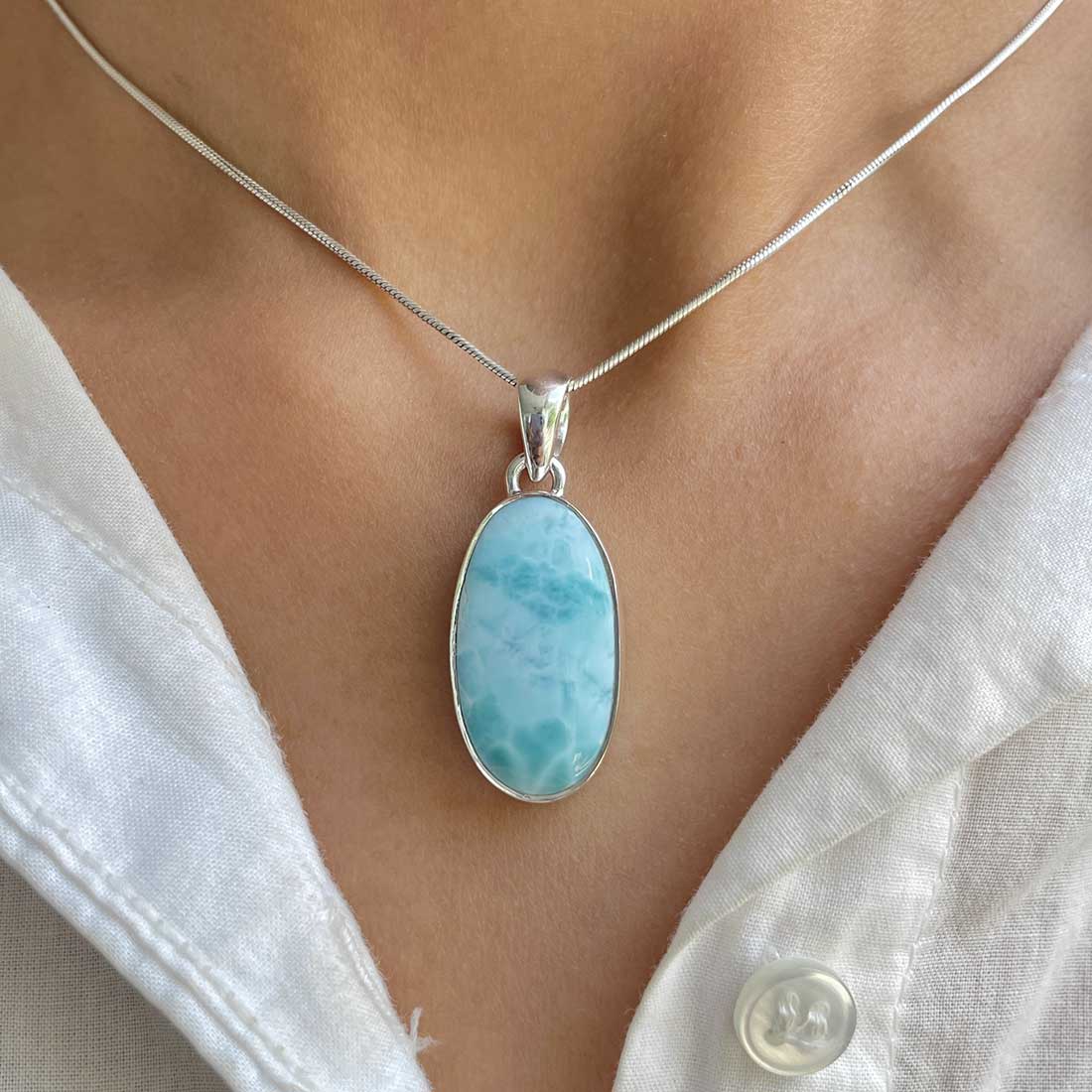 Larimar Pendant-(LAR-P-314.)