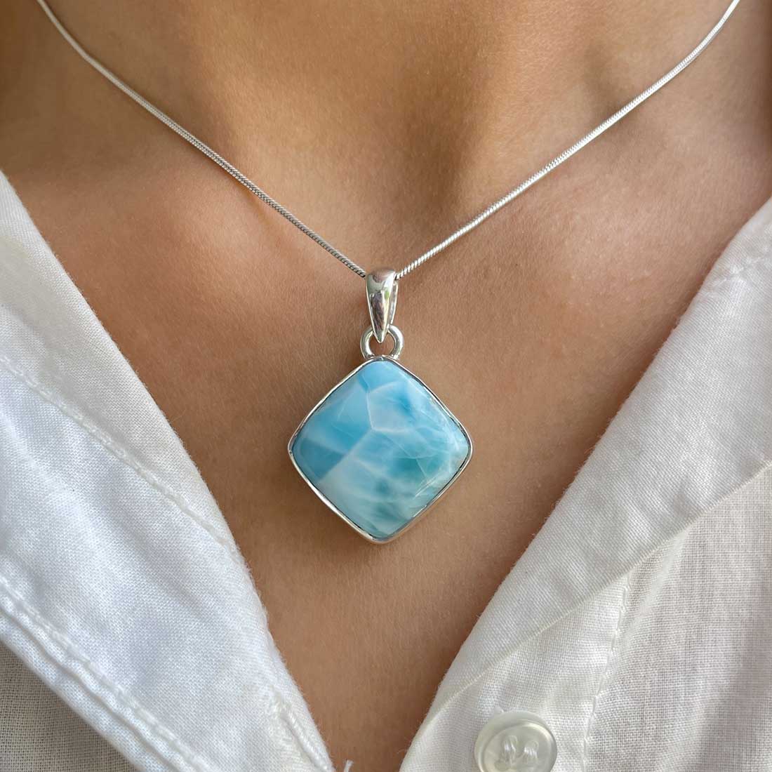 Larimar Pendant-(LAR-P-316.)