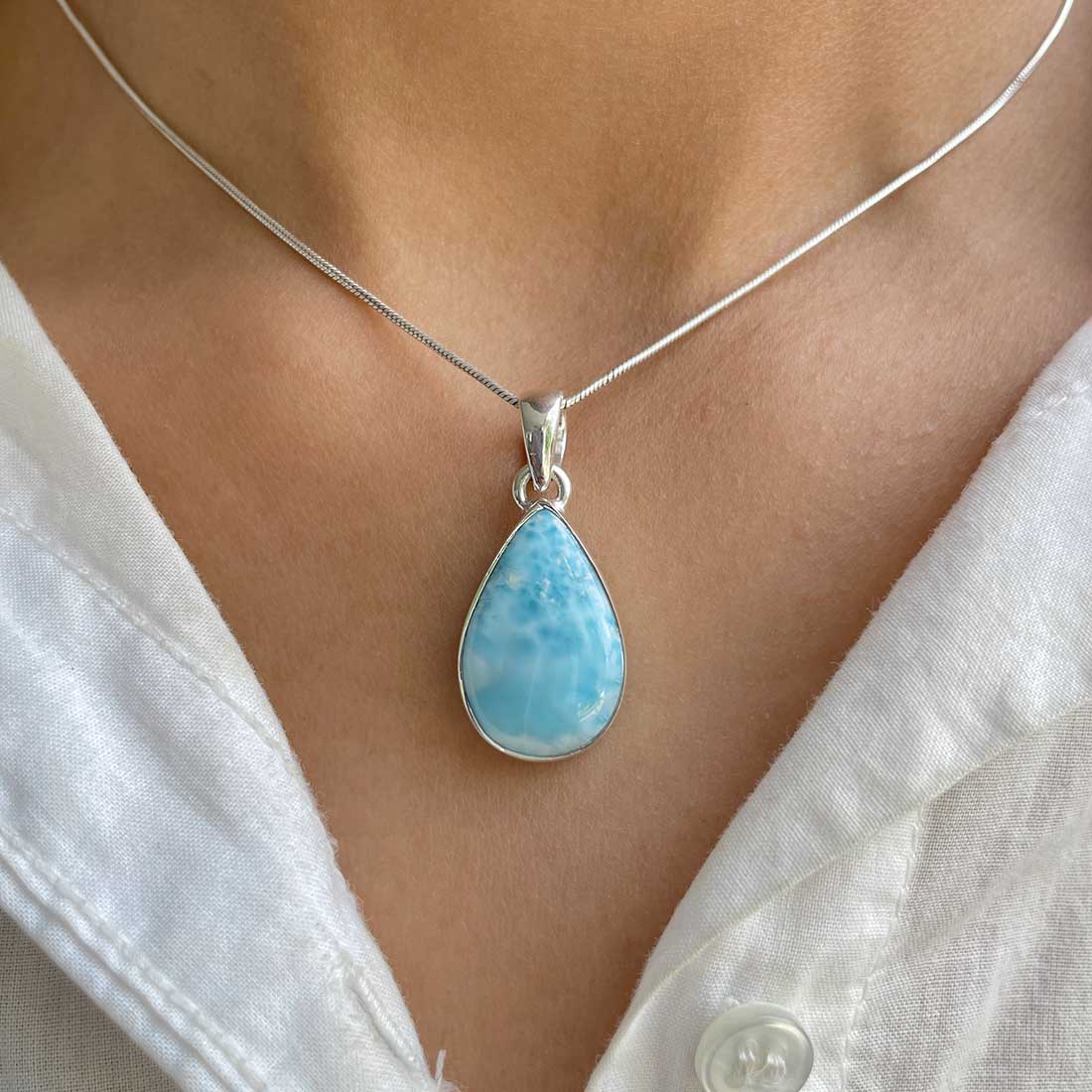 Larimar Pendant-(LAR-P-318.)