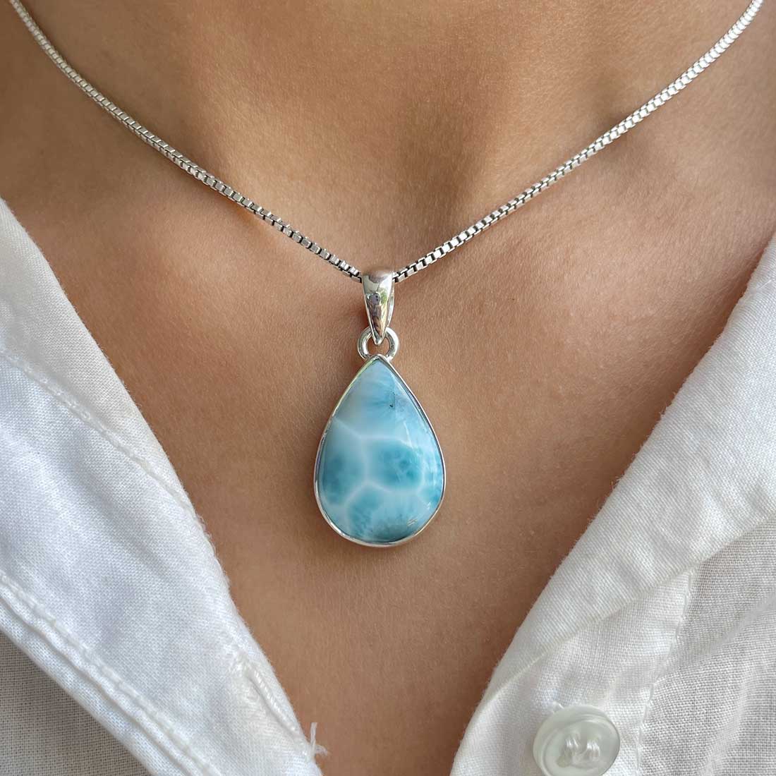 Larimar Pendant-(LAR-P-320.)
