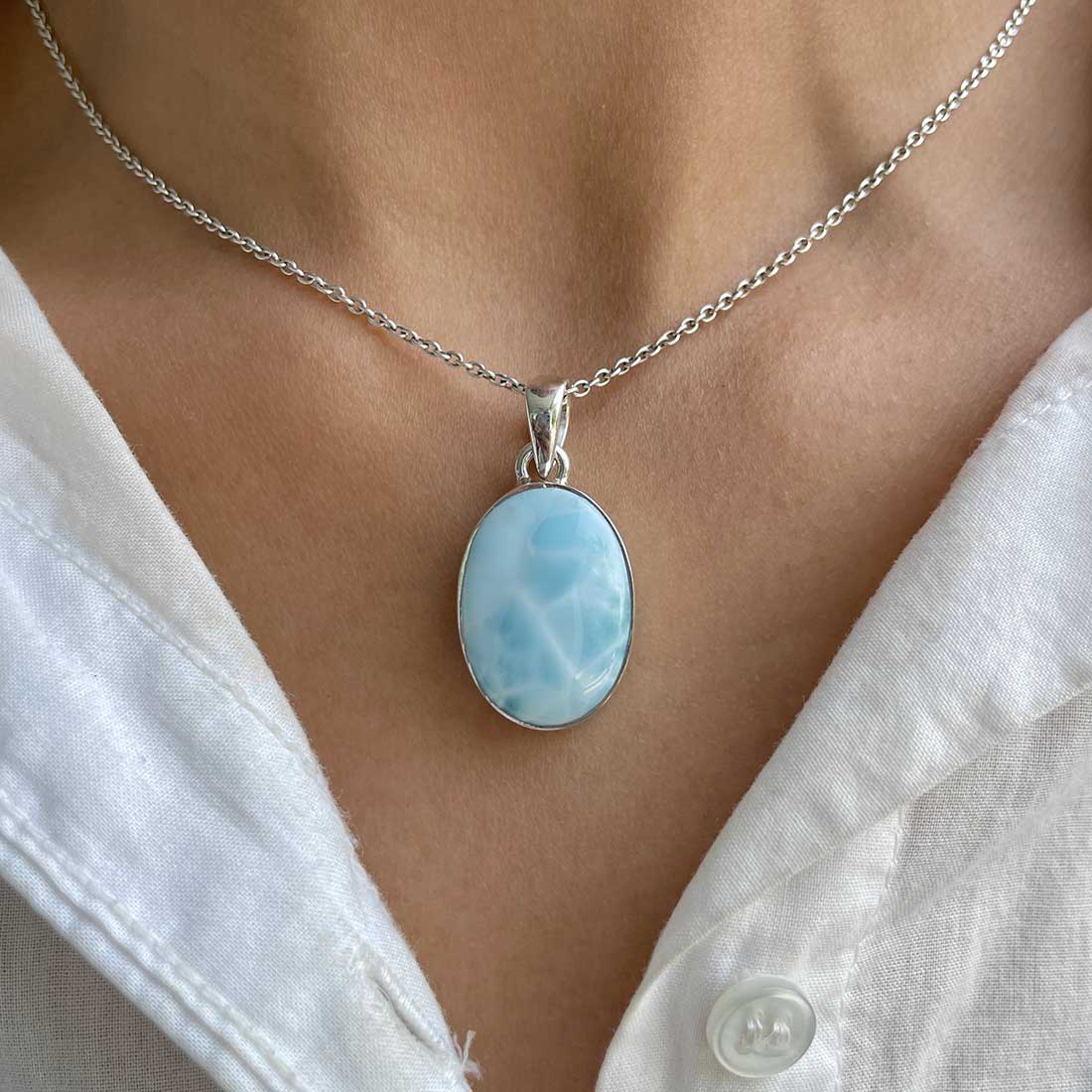 Larimar Pendant-(LAR-P-322.)