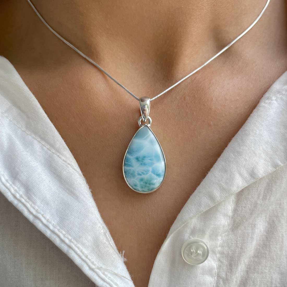 Larimar Pendant-(LAR-P-323.)