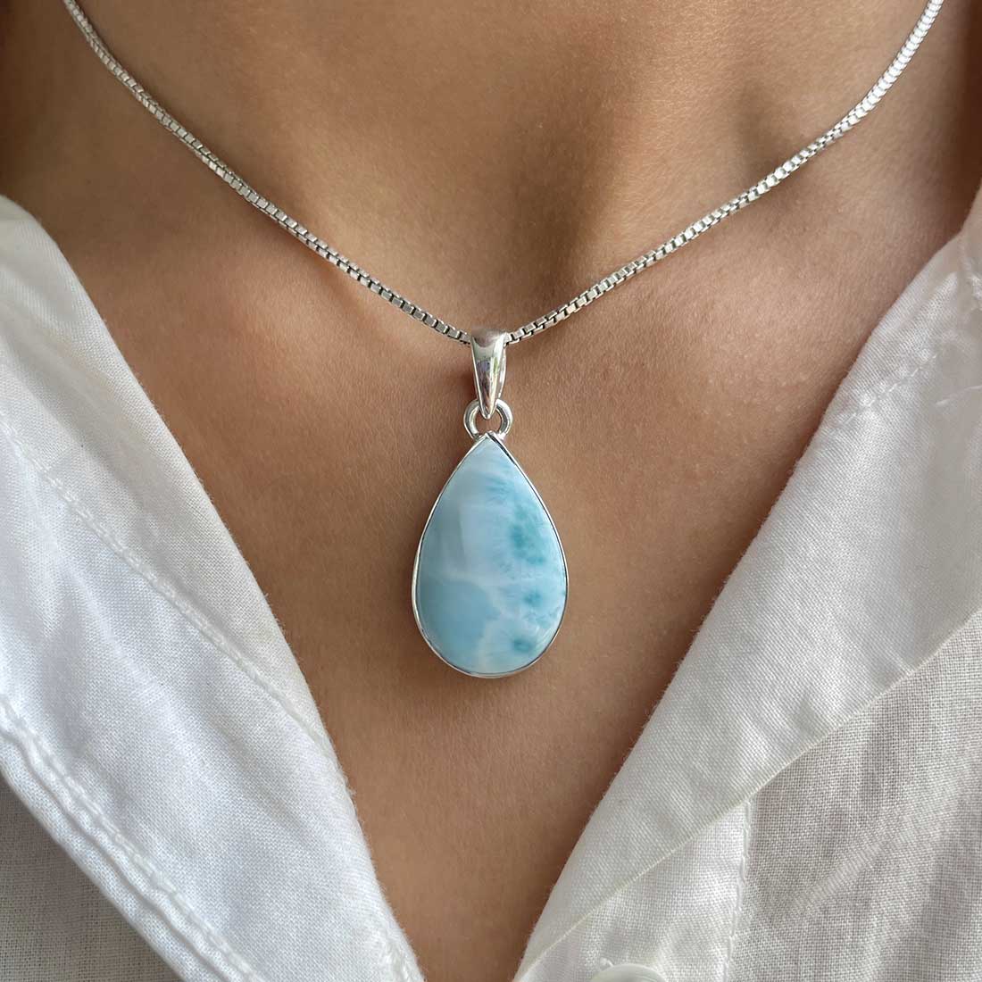 Larimar Pendant-(LAR-P-324.)