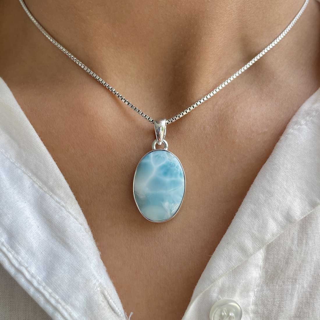 Larimar Pendant-(LAR-P-325.)