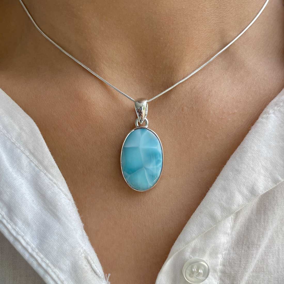 Larimar Pendant-(LAR-P-326.)