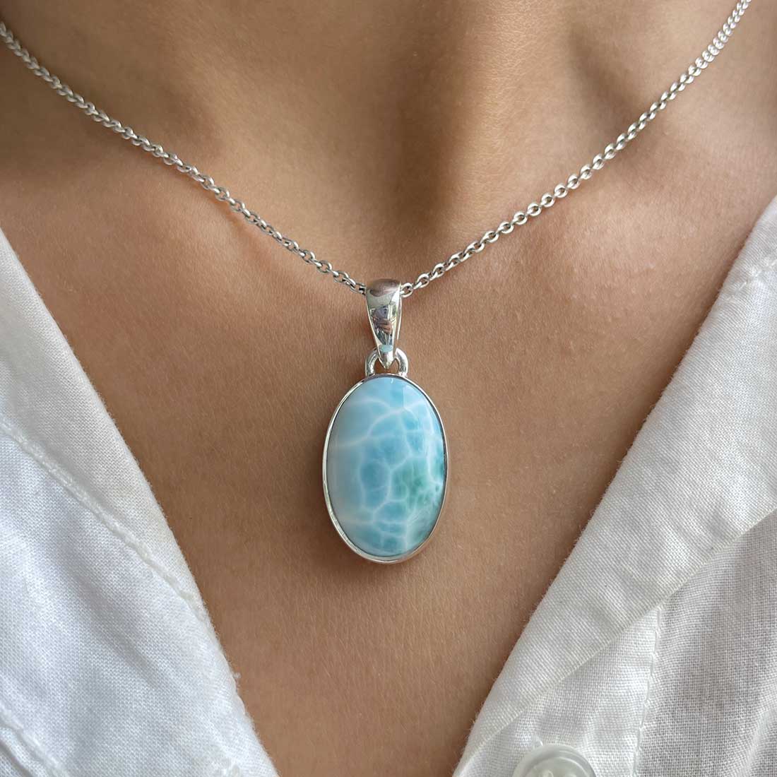 Larimar Pendant-(LAR-P-329.)