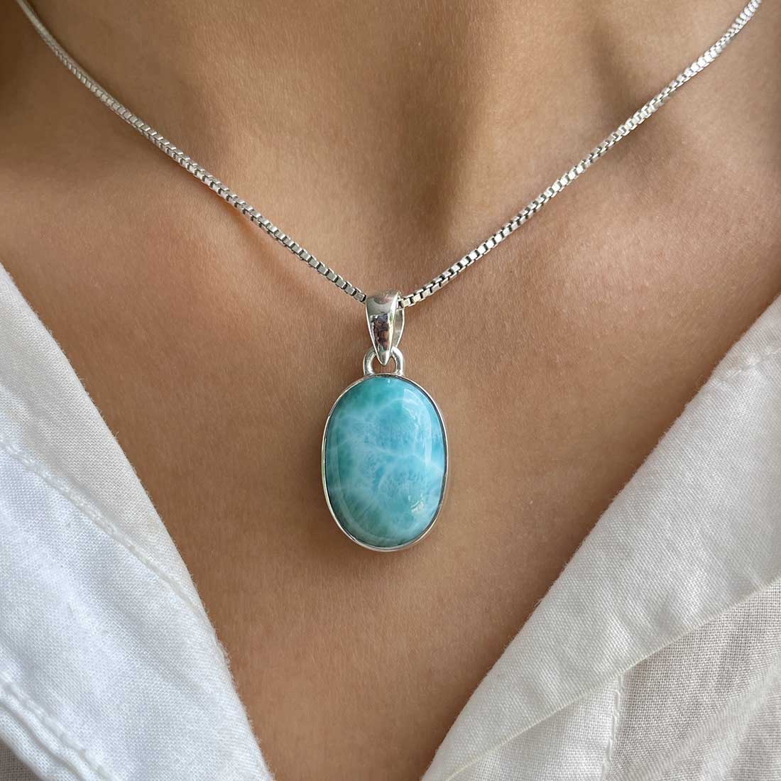 Larimar Pendant-(LAR-P-330.)
