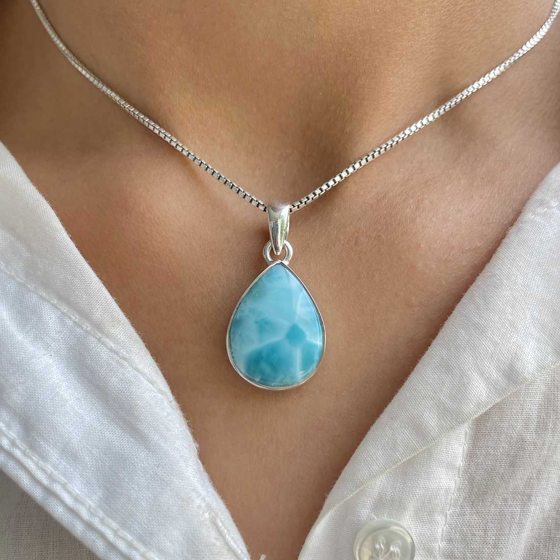 Larimar Pendant-(LAR-P-334.)