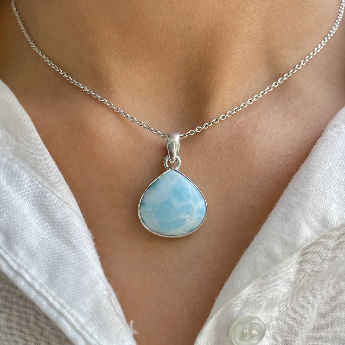 Larimar Pendant-(LAR-P-335.)
