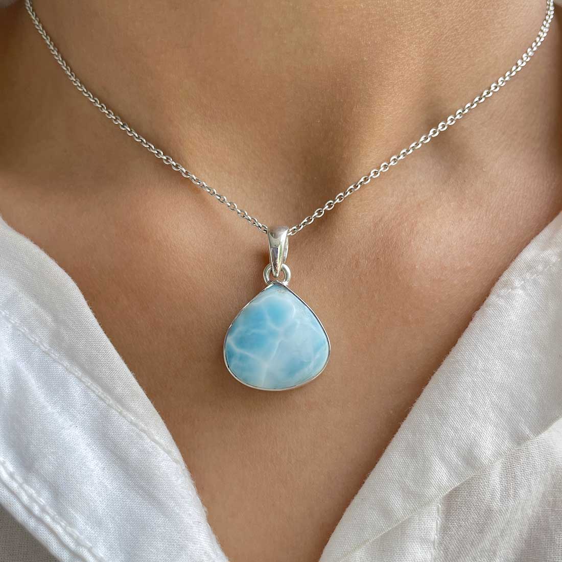 Larimar Pendant-(LAR-P-336.)