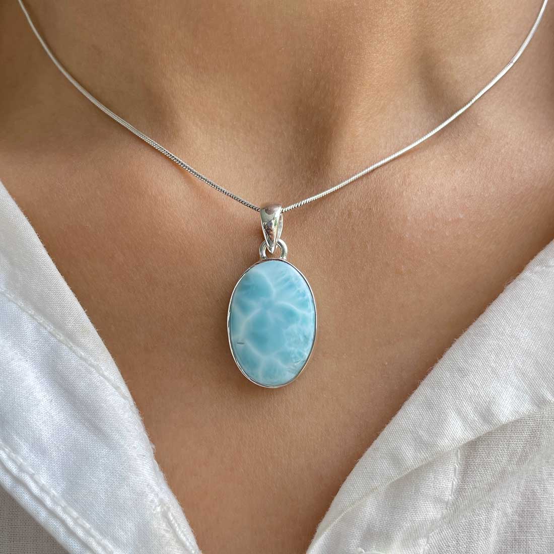 Larimar Pendant-(LAR-P-340.)