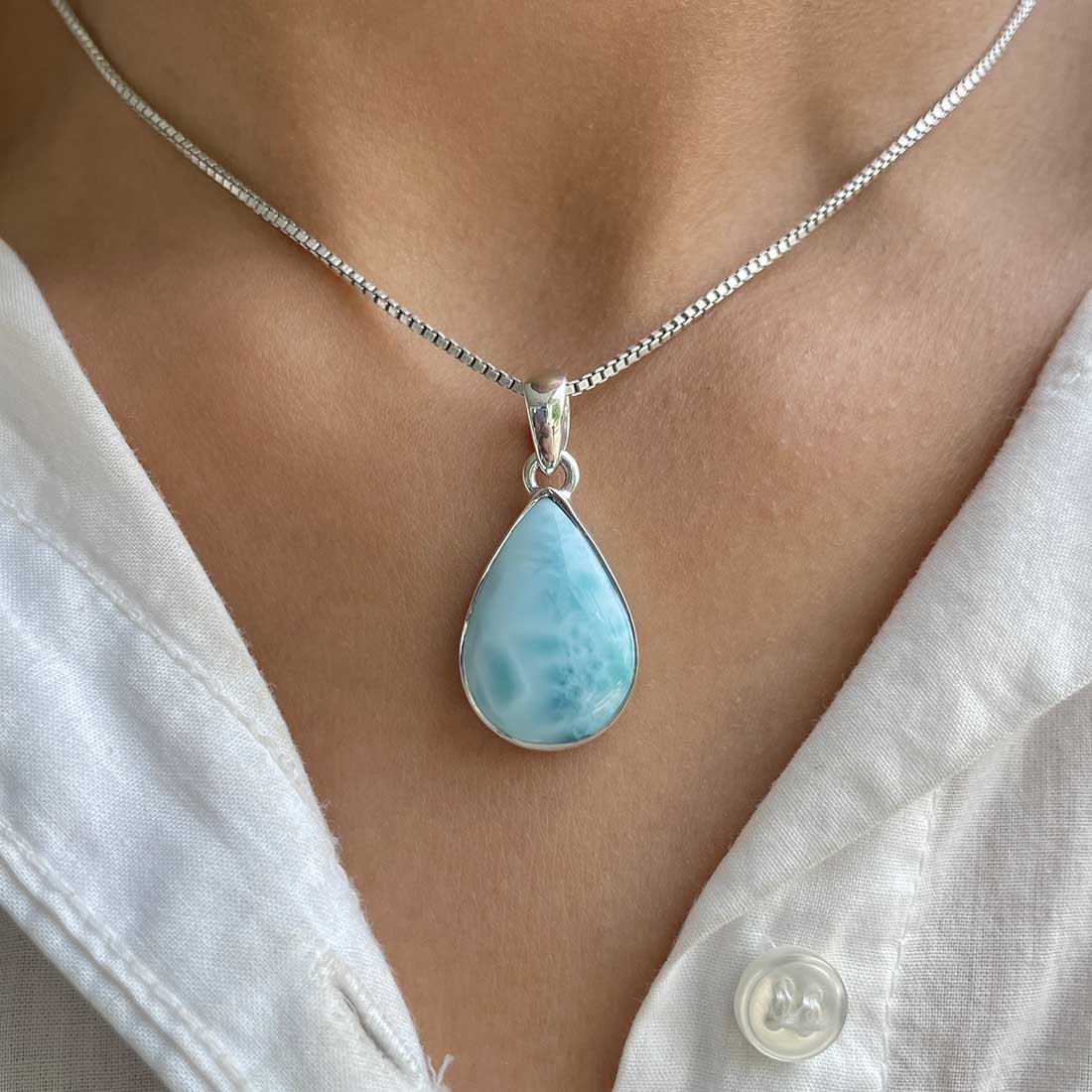 Larimar Pendant-(LAR-P-342.)